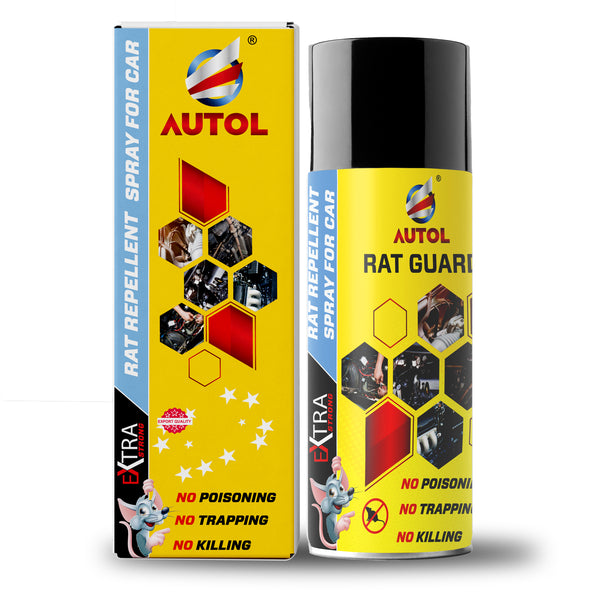 AutoL Rat Repellent Spray - Herbal Formula for Engine Bay, Cables, Cars, and Bikes - Non-Toxic Pest Control Solution, No Poison, Trapping, or Killing Rats